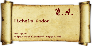 Michels Andor névjegykártya